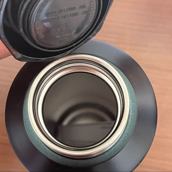 NWT💎Starbucks Stainless Steel Green Black Ombre Diamond Cap Insulated Bottle - Picture 6 of 7